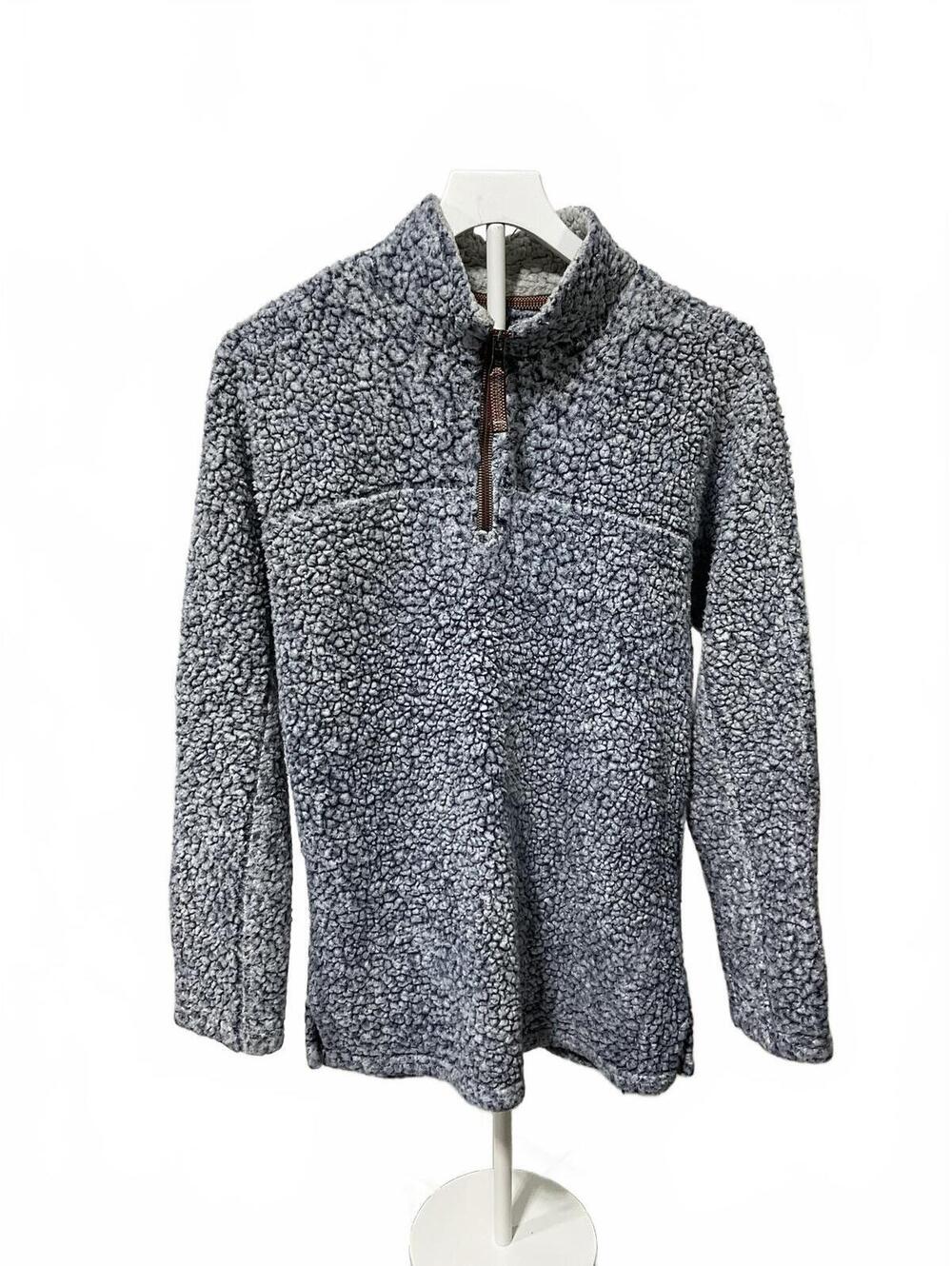 True Grit American Outdoor Co. Blue Grey Fleece Pullover Sweater Size M b33